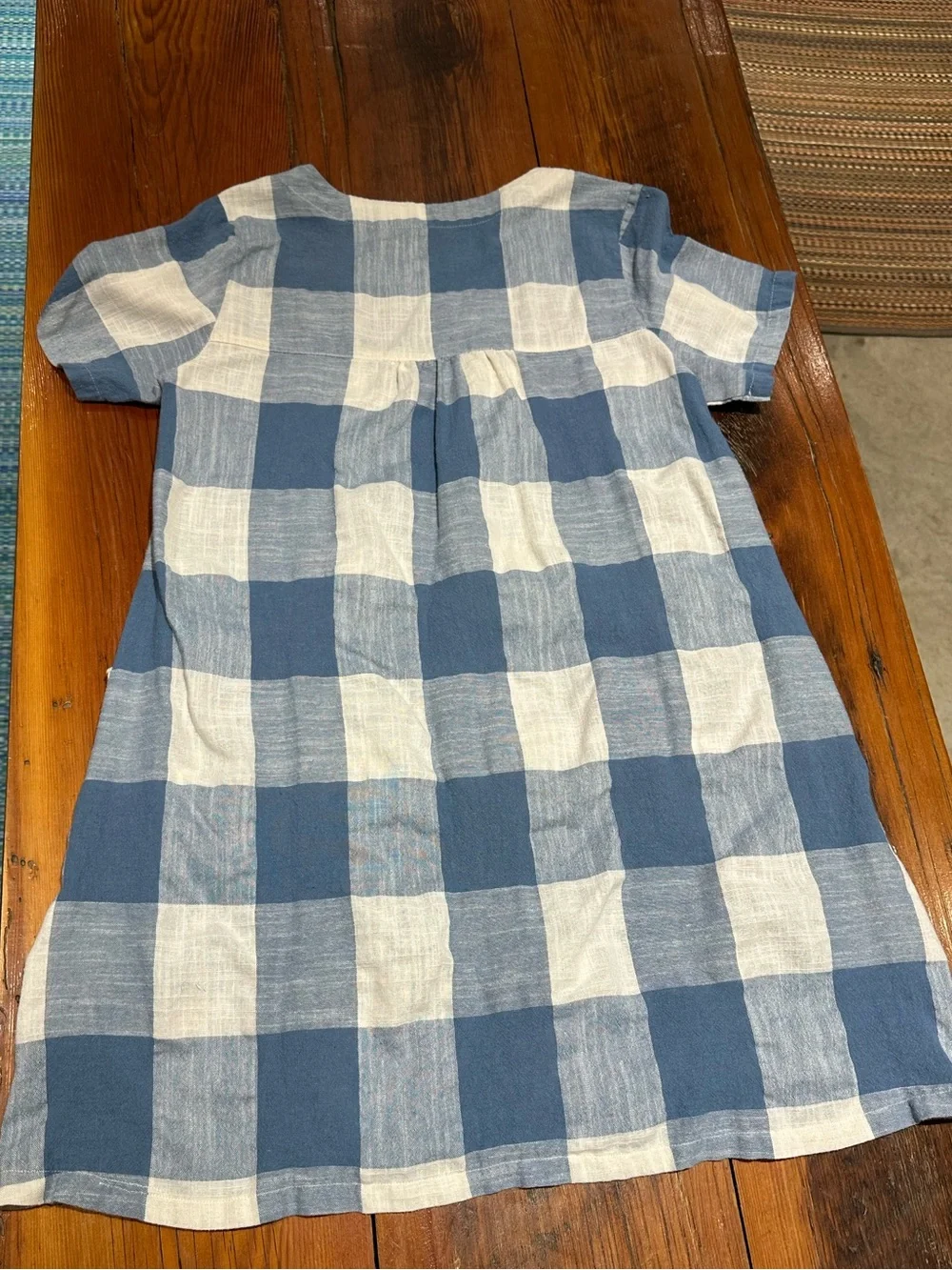 Summer Dress, Blue & White Check, Women's Med - Picture 2 of 6
